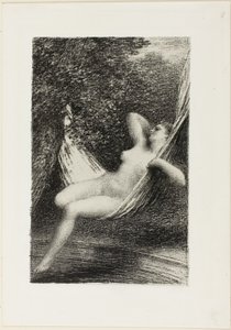 入浴者サラ 作： Ignace Henri Jean Fantin Latour