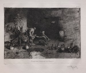 モロッコでラバを履く 作： Ignace Henri Jean Fantin Latour