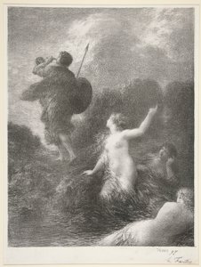 ジークフリートとラインの乙女たち 作： Ignace Henri Jean Fantin Latour