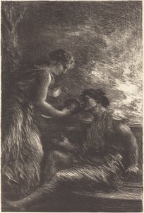 「ワルキューレ」第1幕よりジークリンデとジークムント 作： Ignace Henri Jean Fantin Latour