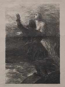 フライング・ダッチマン: 第3幕、センターとダッチマンのエクスタシー 作： Ignace Henri Jean Fantin Latour
