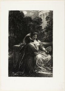 カルタゴのトロイの木馬: 第3幕、愛のデュエット 作： Ignace Henri Jean Fantin Latour