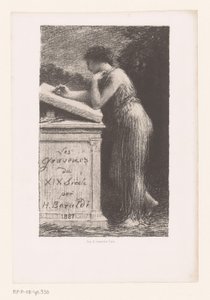 タイトル: 19 世紀の彫刻家 リソグラフィー 作： Ignace Henri Jean Fantin Latour