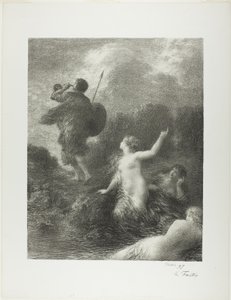 神々の黄昏 ジークフリートとラインの乙女たち 作： Ignace Henri Jean Fantin Latour