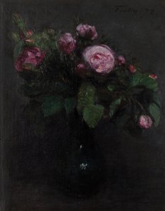 バラの花瓶 1872年 （油彩・キャンバス） 作： Henri Fantin Latour