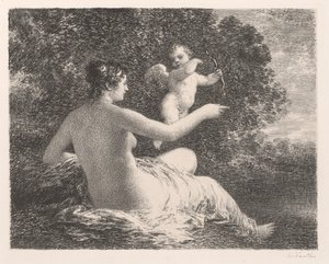 ヴィーナスとキューピッド 作： Ignace Henri Jean Fantin Latour
