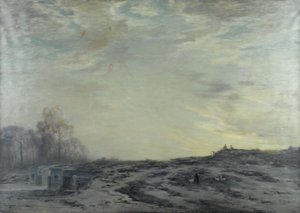 パリのバンリュー、要塞の周辺、1923年頃（油彩・カンヴァス） 作： Henri Foreau