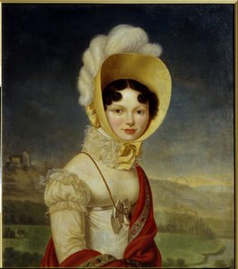 ロシアのキャサリン・パブロフナ大公妃（1788年～1819年）。 Henri Francois Riesener (1767-1828) による絵画、キャンバスに油彩。 フランス美術
