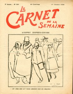 Le Carnet de la semaine "の表紙、カラーの風刺画 作： Henri Gabriel Ibels