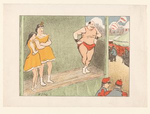 ステージ上の 3 人の俳優 テアトル リブレのショー (シリーズ タイトル) Les Programs du Théâtre Libre (シリーズタイトル) 作： Henri Gabriel Ibels