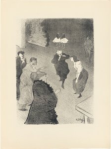 フォリー・ベルジェールでのエミリエンヌ・ダランソンのリハーサル（『カフェ・コンサート』より 作： Henri Gabriel Ibels