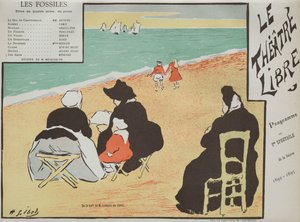 テアトルリブレ作のLes Fossilesプログラム、1892年。 作： Henri Gabriel Ibels