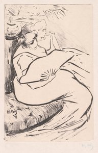座った女性 作： Henri Gabriel Ibels