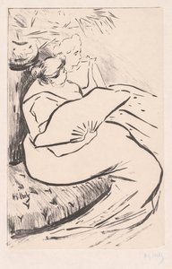 着席女性、ca。 1895-1900。 作： Henri Gabriel Ibels