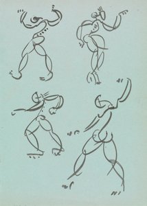 踊る人物に関する 4 つの研究 作： Henri Gaudier Brzeska