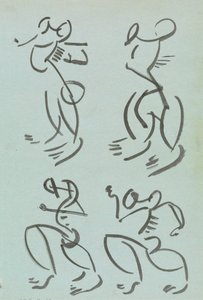 踊る人物に関する 4 つの研究 作： Henri Gaudier Brzeska