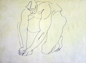 男性ヌード土下座I 作： Henri Gaudier Brzeska