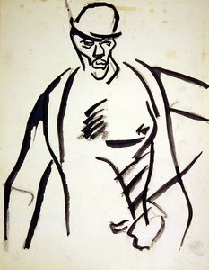 ボーラーハットの男 作： Henri Gaudier Brzeska