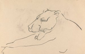 横たわる雌ライオン 作： Henri Gaudier Brzeska