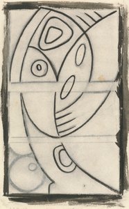 抽象的な女性像のレリーフ デザイン 作： Henri Gaudier Brzeska