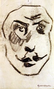 ブロツキーの頭部の彫刻 作： Henri Gaudier Brzeska