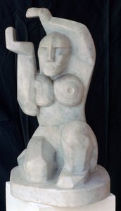 着席女性、c1911-1915 作： Henri Gaudier Brzeska