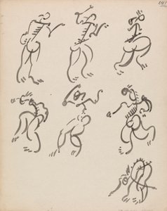 3 つのレジスターで 7 つの踊る人物 作： Henri Gaudier Brzeska