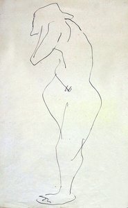 ソフィー・ヌード、背を向ける 作： Henri Gaudier Brzeska