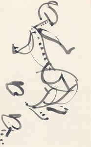 「レッドストーンダンサー」のための研究、1914年 作： Henri Gaudier Brzeska