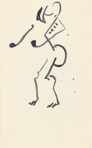 「レッドストーンダンサー」のための研究、1914年 作： Henri Gaudier Brzeska