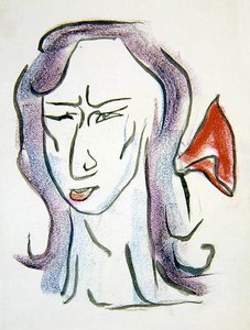 オックスフォード伯爵夫人とアスクイス 作： Henri Gaudier Brzeska