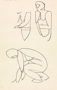 スリーフィギュアスタディ 作： Henri Gaudier Brzeska