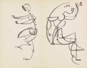 Estudos de duas figuras 作： Henri Gaudier Brzeska