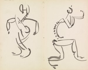 2 つの図の研究 作： Henri Gaudier Brzeska