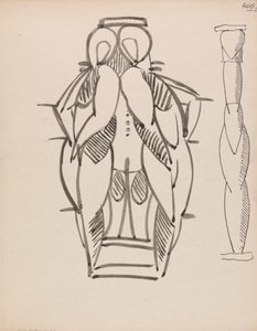 彫刻柱の 2 つの習作 作： Henri Gaudier Brzeska