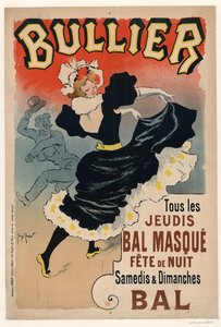 Bullier、毎週木曜日の仮面舞踏会、ナイト パーティー、1896 年。 作： Henri Georges Meunier