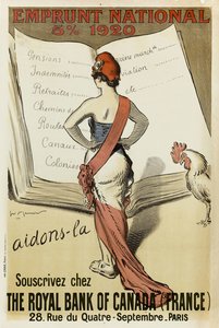 ロイヤル バンク オブ カナダ フランス、1920 年に購読。 作： Henri Georges Meunier
