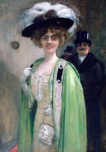 イベントに到着したカップル、c1872-1929 作： Henri Gervex