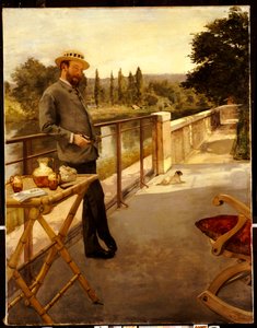 テラスで優雅な男、1885 作： Henri Gervex