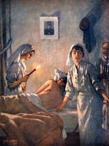 負傷した兵士を看護するフランス人看護師 作： Henri Gervex