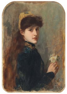 少女の肖像、1877-1880年頃 作： Henri Gervex