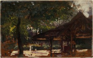 プトー・セルクルのための習作、1907年頃（木に油彩） 作： Henri Gervex