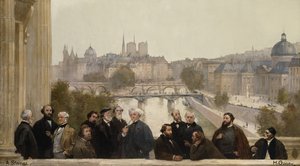世紀のパノラマ: デュプレ、ルソー、イザベ、ミレー、クチュール、ドービニー、ディアス、1889 年。 作： アンリ・ジェルベックス