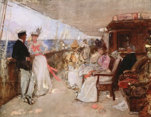列島でのヨット、1898年頃（スケッチ） 作： Henri Gervex