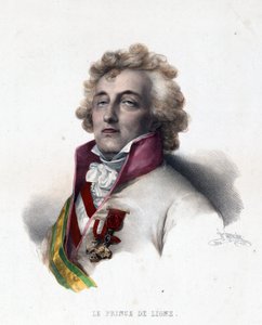 シャルル・ジョゼフ・ド・リーニュ（1735-1814）の肖像 - プリンス・ド・リーニュ、シャルル・ジョゼフの肖像 - by Grevedon, Pierre Louis Henri (1776-1860) 作： Henri Grevedon