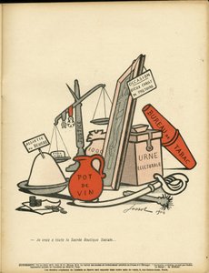ラシエット・オ・ブール』163号、風刺的な色彩 作： Henri Gustave Jossot