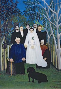 結婚式のパーティー、1905年頃（キャンバスに油彩） 作： Henri J.F. Rousseau