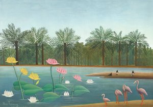 フラミンゴ 作： Henri J.F. (1844 1910) Rousseau
