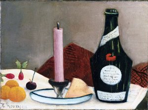 "Still life - the pink candle" Douanierとして知られるHenri Rousseau（1844-1910）の絵画 1909年 The Phillips Collection, Washington, D.C.