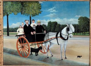 税関と呼ばれるアンリ・ルソーの絵画「ジュニエール神父のキャリオール」 ルソー（1844-1910）1908年日。1,29x0,97 m Paris, Musee de l